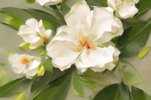 栀子花枝情韵（绽放于生命中的美丽）
